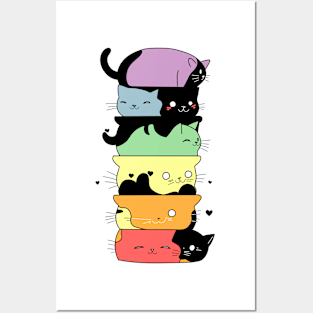 Cat Stack Posters and Art